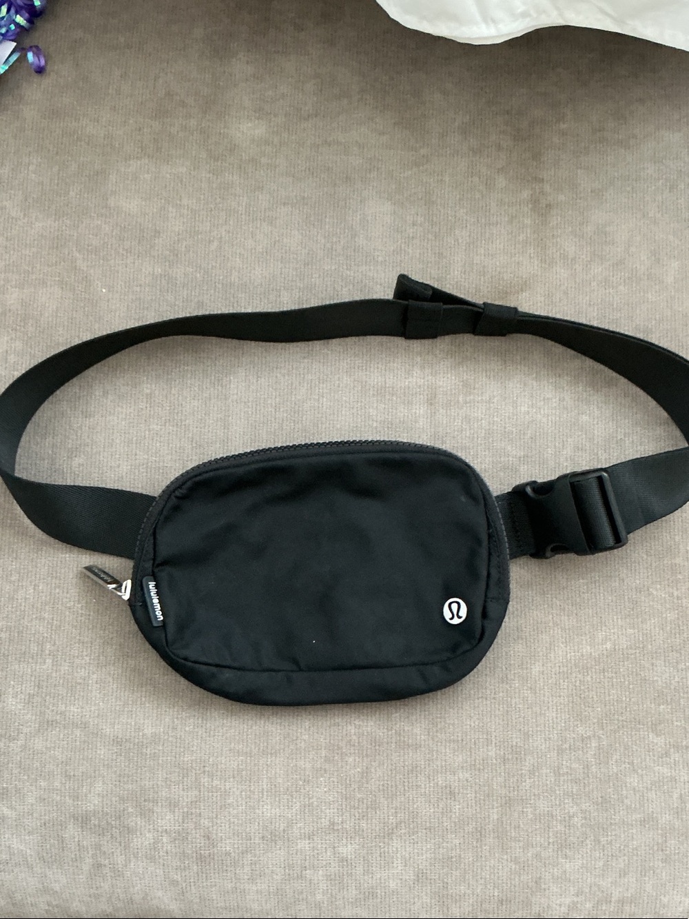 lululemon athletica Black Belt Bag with Minimal Logo